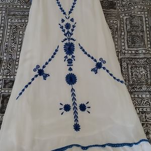 White embroidered sun dress